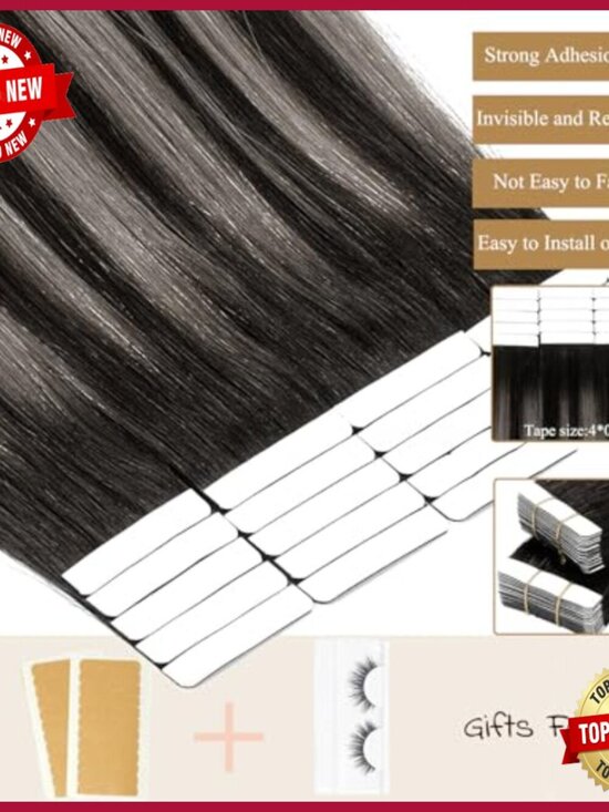 20 Inch Human Hair Tape-In Extensions, 50g 20 Pieces, Seamless main image 7